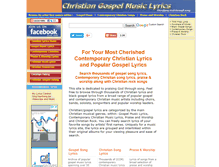 Tablet Screenshot of christian-gospelmusiclyrics.com